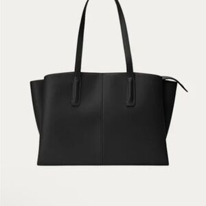 Freja New York Paloma Black Leather Tote